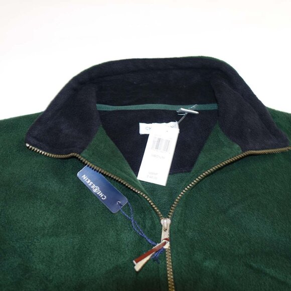 Chereskin Men's 1/4 Zip Fleece Sweatshirt Medium NWT Long Sleeves Green Pullover - Picture 4 of 6